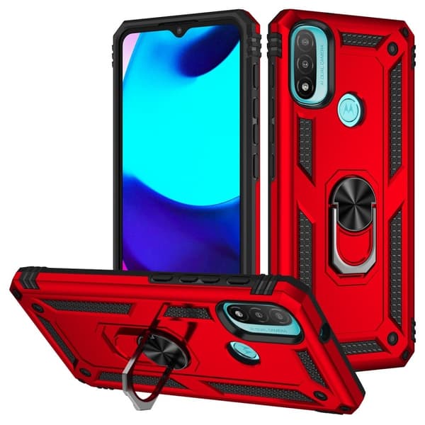 Ring Guard - Motorola Moto E20 - Punainen Red