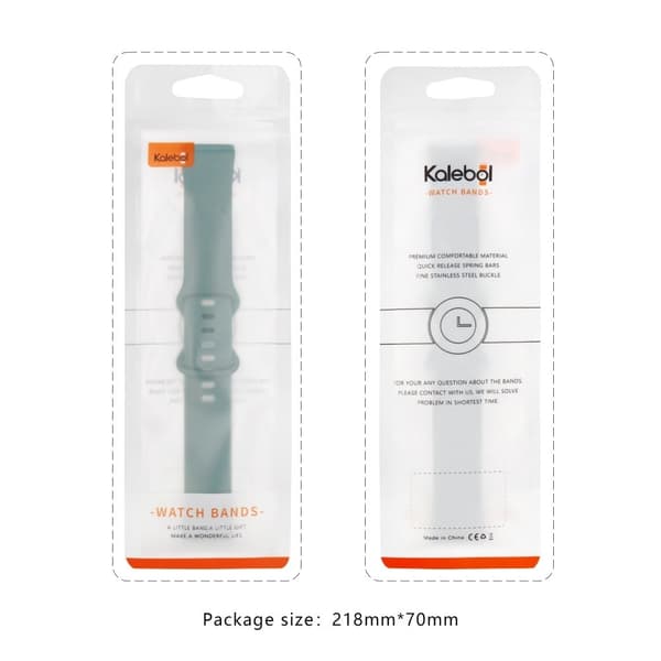 KALEBOL Apple Watch 49mm / 45mm / 44mm / 42mm silikone urrem, str: S / M - Grå Silver grey