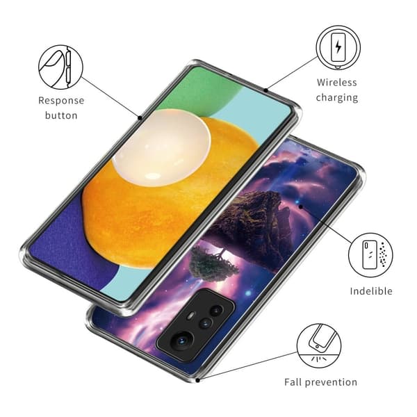 Deco Xiaomi Redmi Note 12S deksel - Nordlys Natt Purple