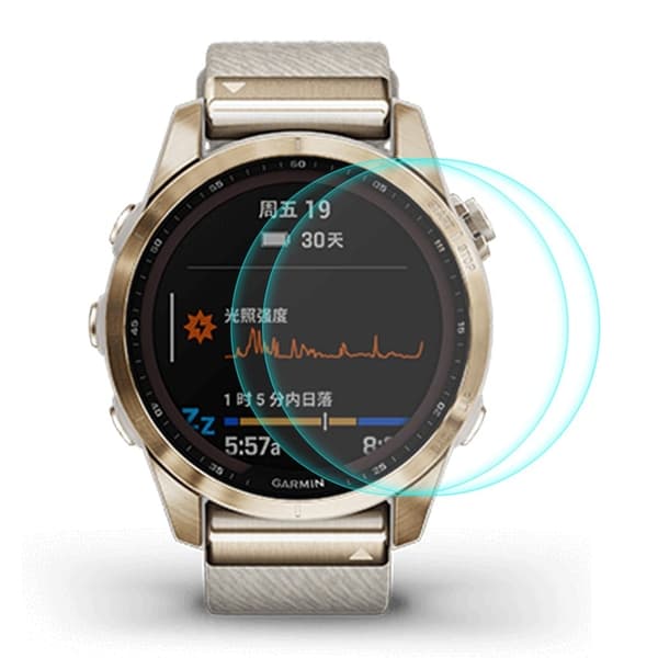 2Pcs ENKAY Garmin Fenix 7 9H tempered glass screen protector Transparent