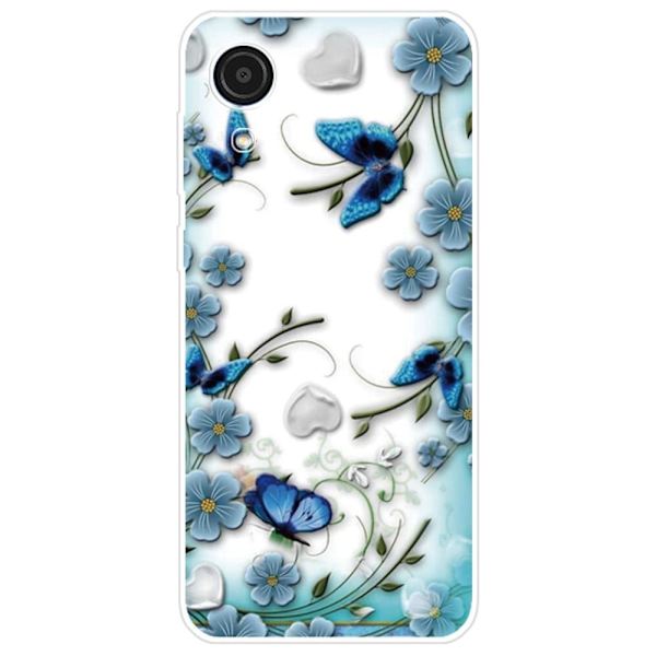 Deco Samsung Galaxy A03 Core Etui - Sommerfugle og Blomster Multicolor