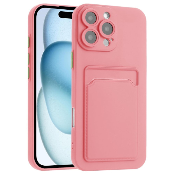 iPhone 16 Pro Max kuori korttipaikalla - Pinkki Pink