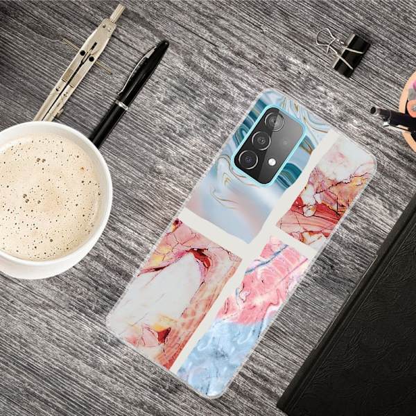Deco Samsung Galaxy A73 Etui - Wavy Klinkekule Tile Multicolor