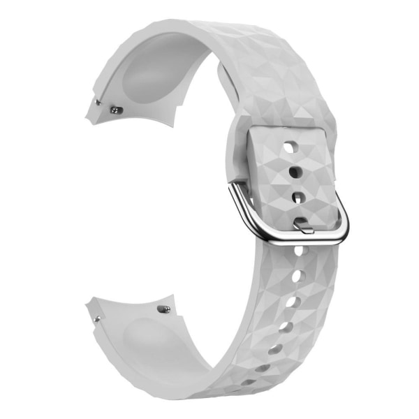 Samsung Galaxy Watch 5 / 5 Pro / 4 klockarmband i silikon i rombstil - Grå Silvergrå