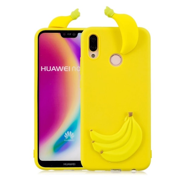 Cute 3D Huawei P20 Lite deksel - Banan Yellow