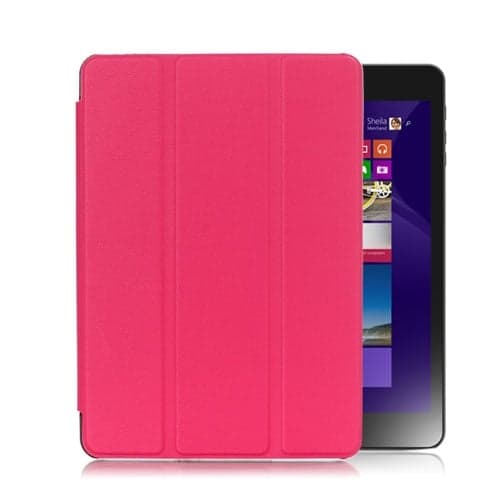 Garf Lenovo Miix 3-830 8.0 Foldbar Lær Etui - Hot Rosa Pink