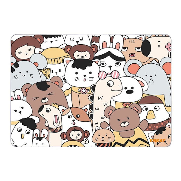 HAT PRINCE MacBook Air 13 M1 (A2337, 2020) / Retina (A2179, 2020) / M1 (A2337, 2020) sødt cover i dyrestil - Zoo-Dyr Forenes Brown