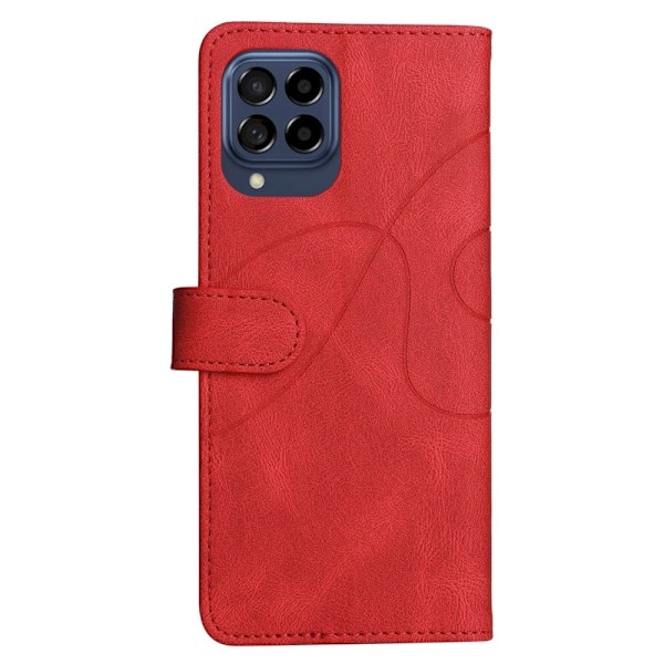 Teksturoitu nahkakotelo hihnalla Samsung Galaxy M53 5G - Punainen Red