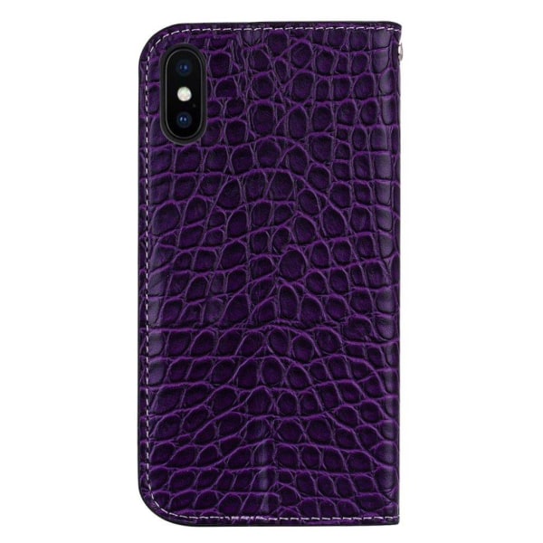 iPhone Xs Max krokotiili iho synteetti nakainen lompakko suojako Purple