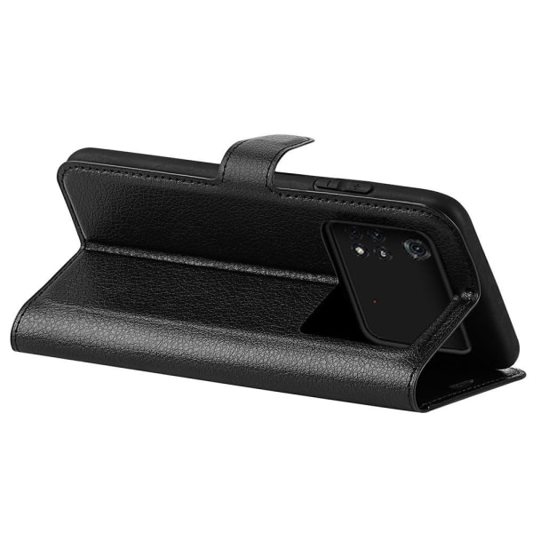 Klassisk Xiaomi Poco M4 Pro flip etui - Sort Black