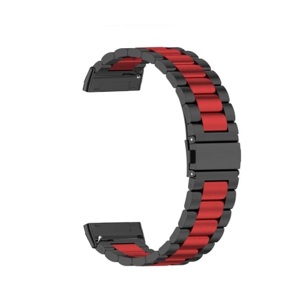 Fitbit Sense 2 / Versa 4 / 3 stainless steel watch strap - Black Röd