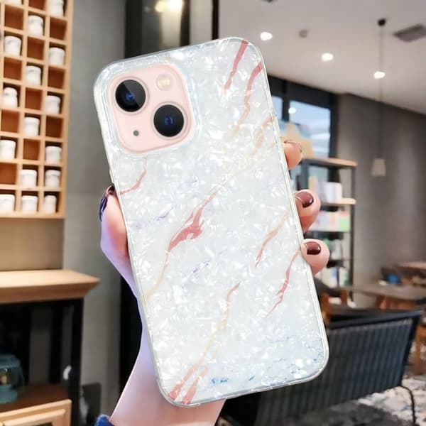 Marble iPhone 15 Plus Suojakotelo - Valkoinen Marble White