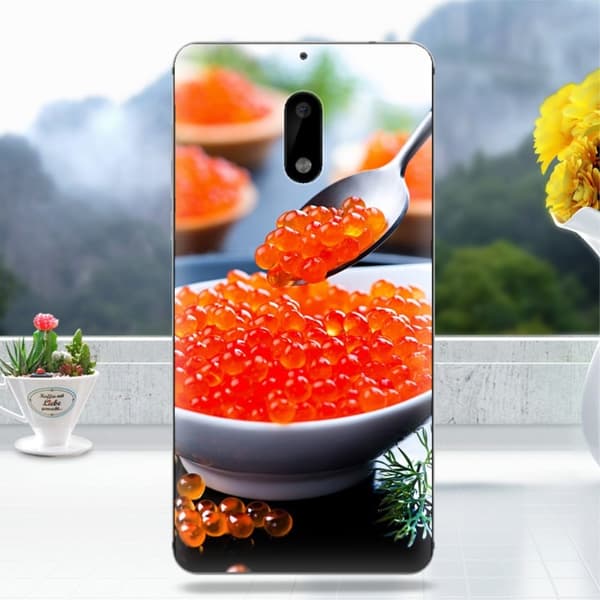 Nokia 6 Deksel laget av silikon - Kaviar Orange