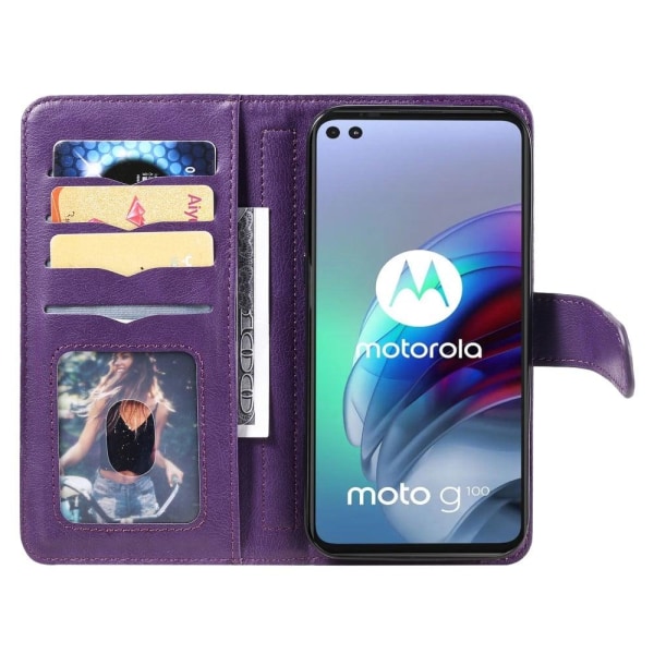 Motorola Moto G100 / Motorola Edge S fodral med 10 fickor - Lila Lila