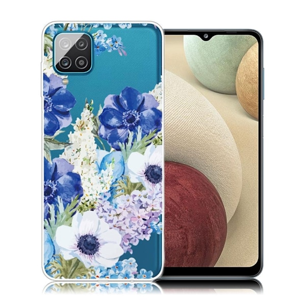 Deco Samsung Galaxy A12 5G skal - Blommor Blå