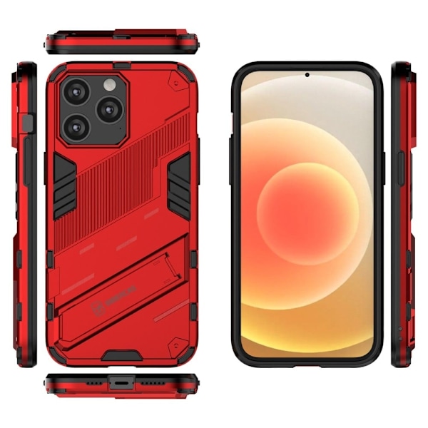 Stødsikkert hybridcover med et moderne touch til iPhone 14 Pro - Rød Red