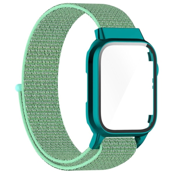 Apple Watch (41mm) nylon-urrem + hærdet glas - Grøn Green