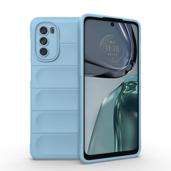 Blødt grebsformet cover til Motorola Moto G62 5G - Blå Blue