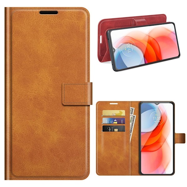 Lompakko Nahkakotelo For Motorola Moto G Play (2021) - Keltainen Yellow