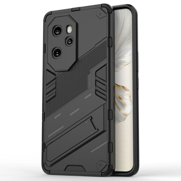 Støtsikkert hybriddeksel med et moderne preg for Honor 100 Pro - Svart Black