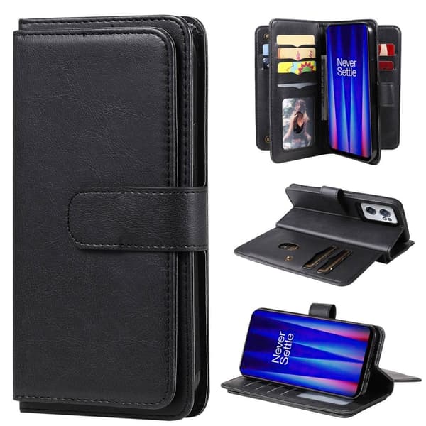 OnePlus Nord CE 2 5G etui med pung / 10 kortpladser – Sort Black