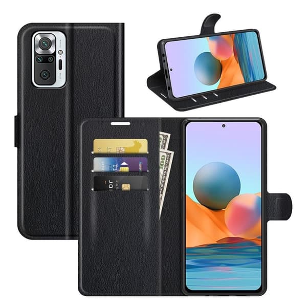 Classic Xiaomi Redmi Note 10 Pro Flippetui - Svart Black