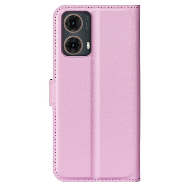 Klassisk Motorola Moto G85 flip etui - Lyserød Pink