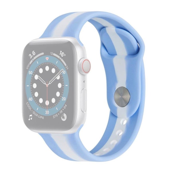 Apple Watch 40 mm farvestribet silikone-urrem - Lilla Blue