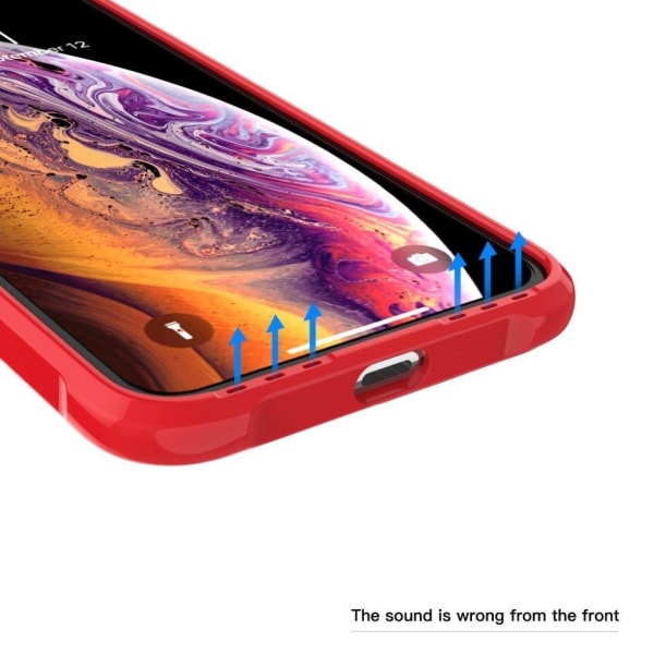 LEEU DESIGN iPhone XS stötdämpande fodral - Röd Röd