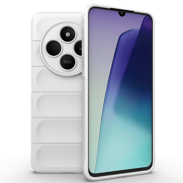 Blødt grebsformet Xiaomi Redmi 14R / Xiaomi Redmi 14C cover - Hvid White