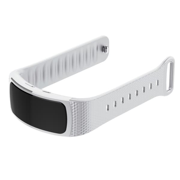 Samsung Gear Fit2 silikonarmbånd - Hvit Størrelse: L White