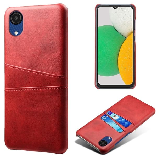 Dual Card Etui Samsung Galaxy A23e - Rød Red