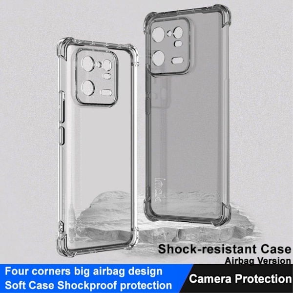 IMAK Airbag Cover for Xiaomi 13 Pro - Läpinäkyvä Musta Black