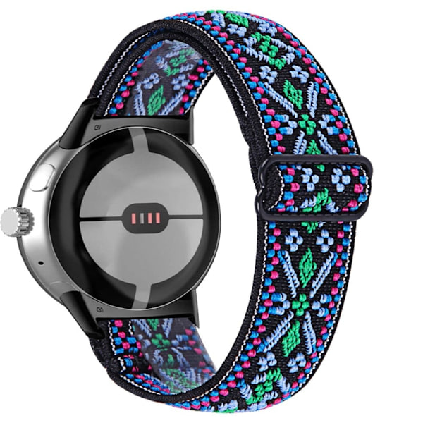 Google Pixel Watch elastiskt klockarmband i flätad stil - Blå / Blå multifärg