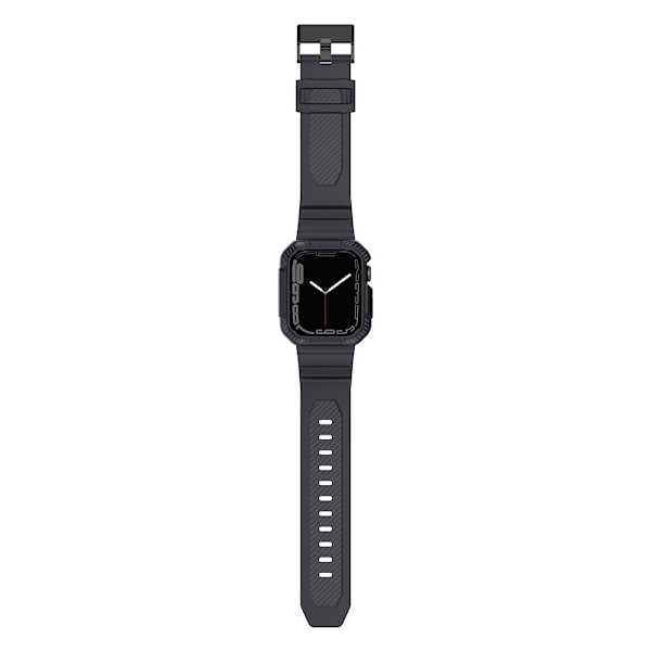 Apple Watch (41 mm) kolfiberfodral med klockarmband - Mörkgrå Silvergrå