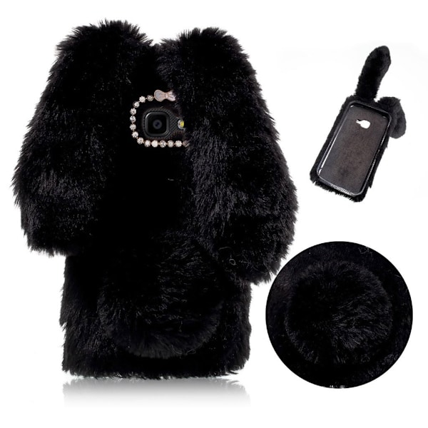 Fluffy Rabbit Samsung Xcover 4 / Samsung Galaxy Xcover 4S skal - Svart Svart