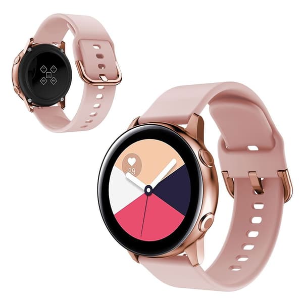 22mm Universal simple silicone watch band - Pink Rosa