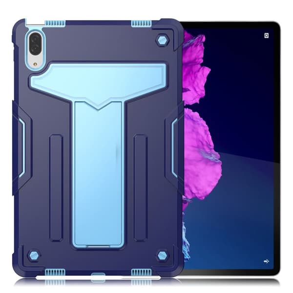 Lenovo Tab P11 Pro T-format silikonfodral med kickstand - Mörkblå / Baby Blå Blå