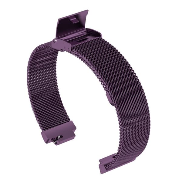 Fitbit Ace 2 / Inspire HR milanesisk urrem i rustfrit stål - Mørklilla Purple