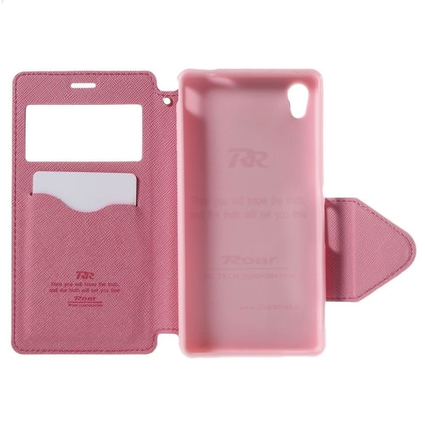 Roar Korea Sony Xperia M4 Aqua Nahkakotelo - Rosee Pink