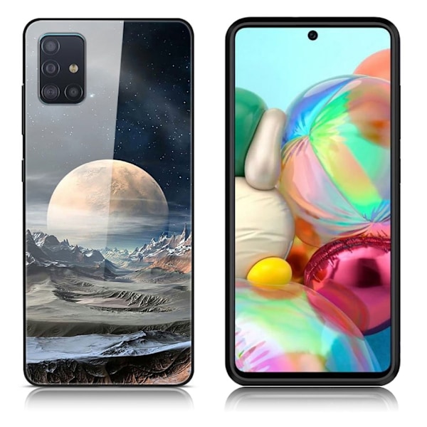 Fantasy Samsung Galaxy A71 skal - Vit Planet multifärg