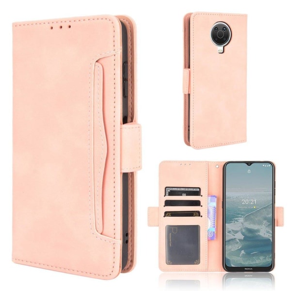 Modern-styled Læder Pung Etui til Nokia G20 - Lyserød Pink