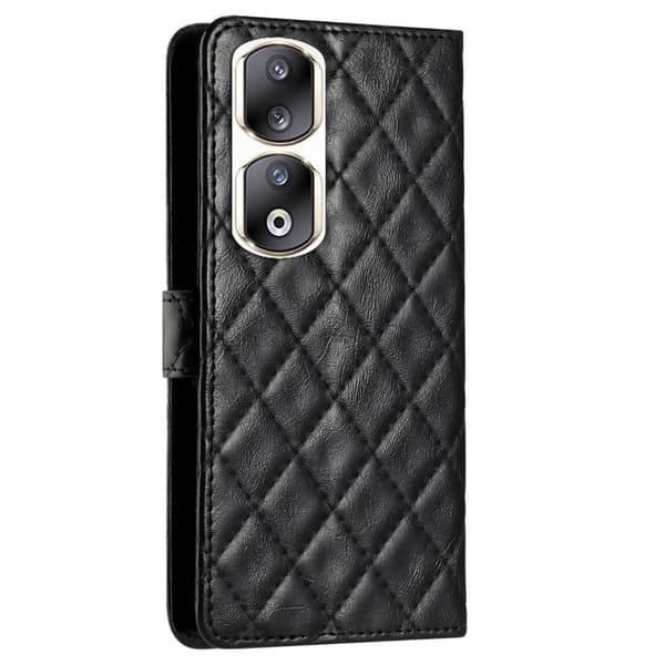Toimiva rombinen lompakkokotelo Honor 90 Pro - Musta Black