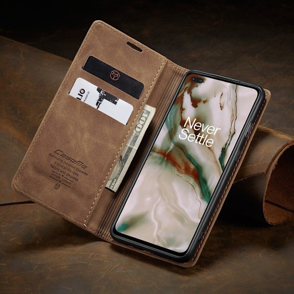 CaseMe OnePlus Nord vintage-kotelo - Ruskea Brown