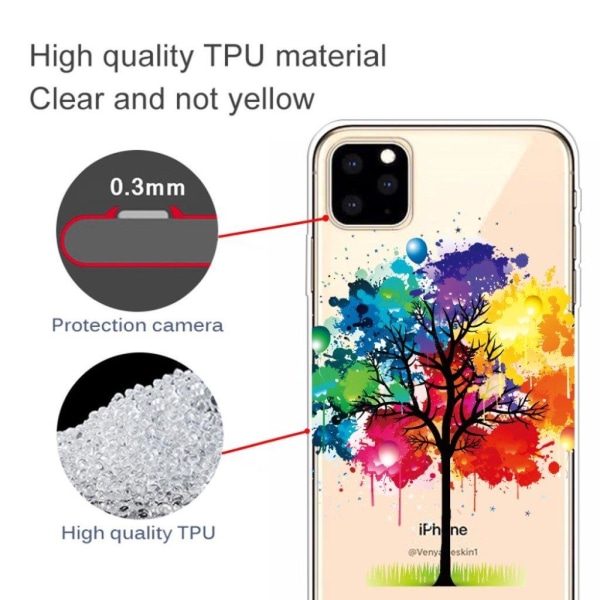 Deco iPhone 11 Pro Max kuoret - Värikäs puu Multicolor