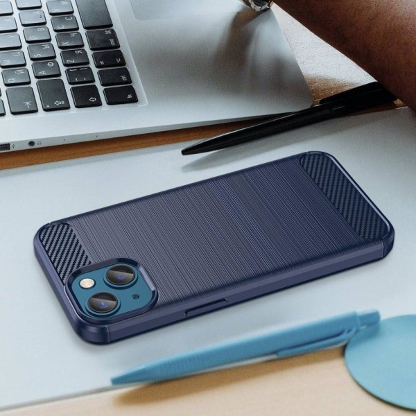 Carbon Flex Suojakotelo iPhone 14 Plus - Sininen Blue