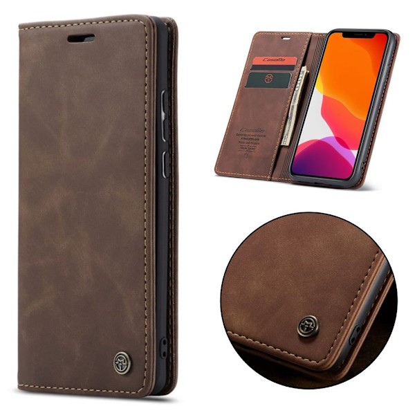 CaseMe iPhone 11 vintage etui - Brun Brown