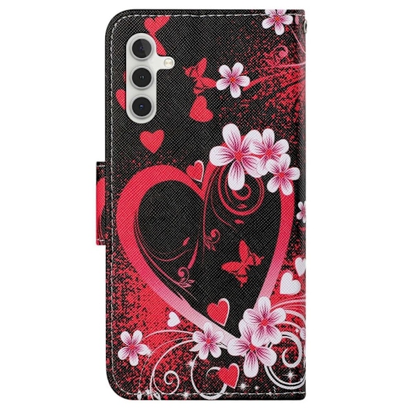 Wonderland Samsung Galaxy A14 Flip Etui - Rød Hjerte Red