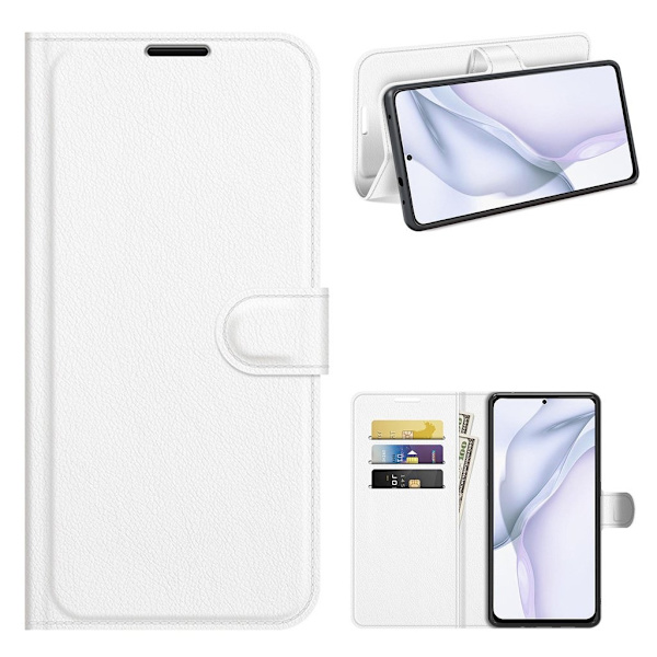 Classic Huawei P50 Flippetui - Hvit White