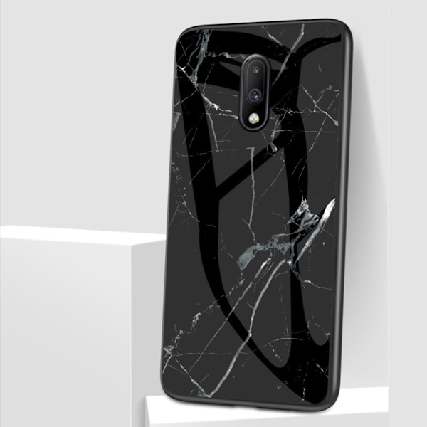 Fantasy Marble OnePlus 7 kuoret - Musta Black